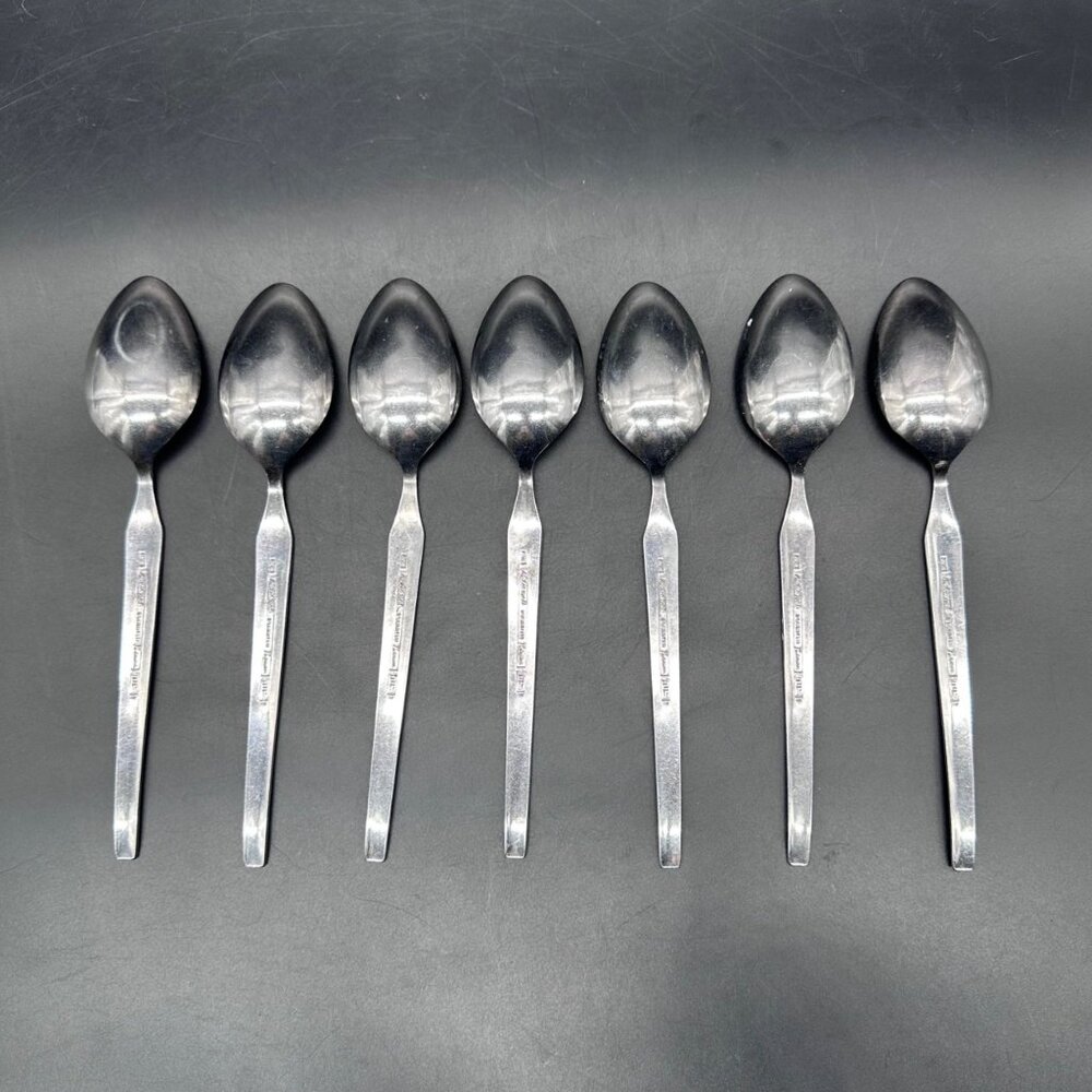Vtg Tablespoons National Stainless Parma Japan Floral Mid Century Rose Floral - Picture 3 of 10